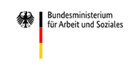 zu sehen ist das Logo des Bundesministeriums für Arbeit und Soziales